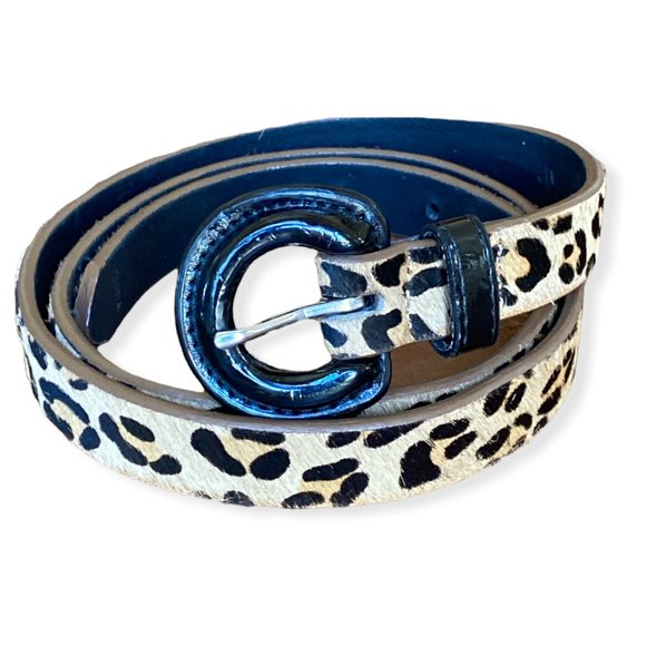 5/$25❣️ Skinny Thin Leopard Cheeta Belt Medium - Picture 1 of 16